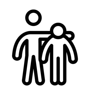 Kardeşler satırı vektör simgesi 