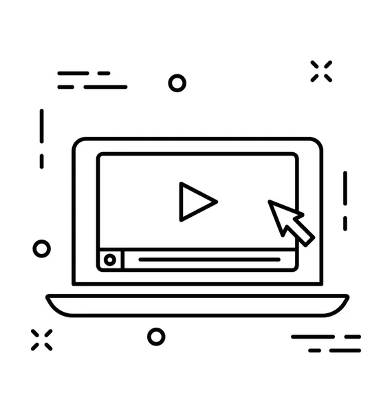 Ikona Vektoru Přehrávače Videa — Stockový vektor
