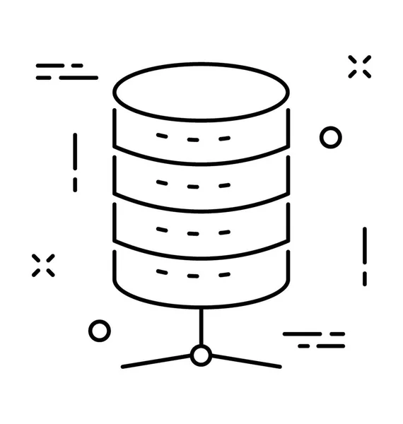 Server Zeilenvektorsymbol — Stockvektor
