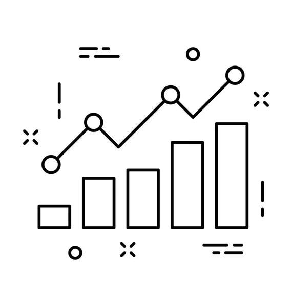 Analytics Satırı Vektör Simgesi — Stok Vektör