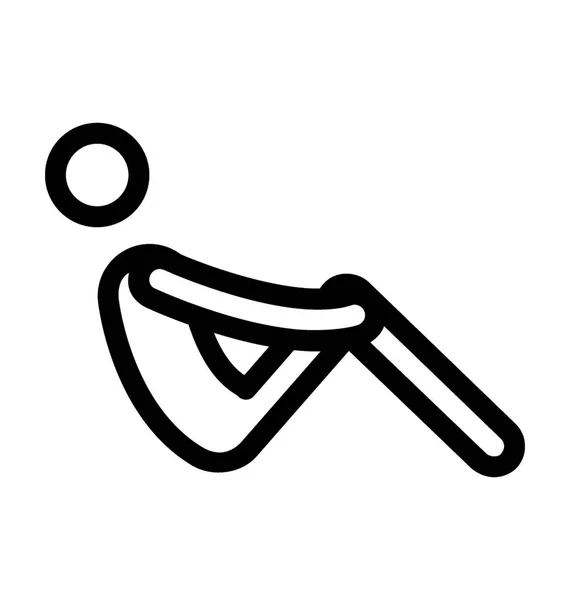 Sit Ups Vector Icono — Vector de stock