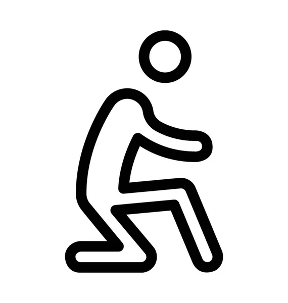 Jump Lunge Vector Icon — Stock Vector