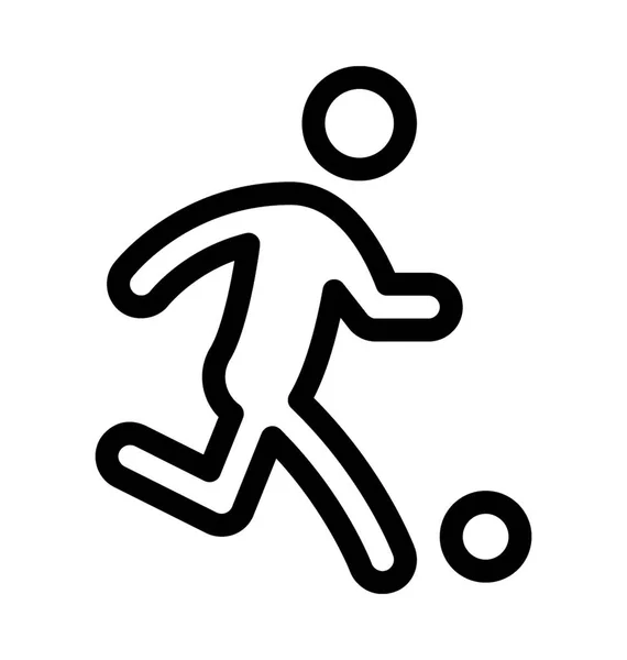 Voetbal Speler Vector Pictogram — Stockvector