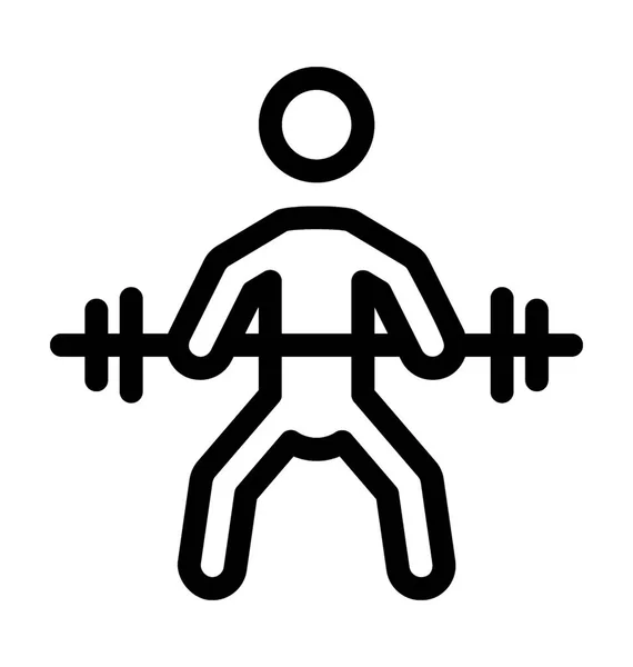 Vektor Symbol Für Gewichtheben — Stockvektor