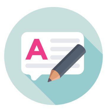 Makale yazma vektör simgesi 