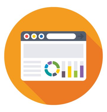 Web Analytics vektör simgesi 
