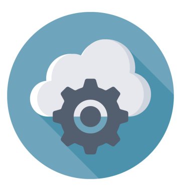 bulut hesaplama vektörü simgesi