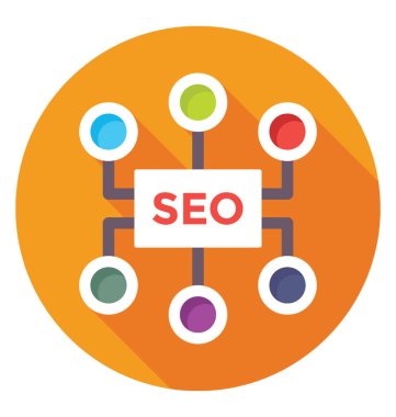 seo düz vektör simgesi