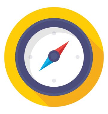 hız göstergesi düz vektör simgesi