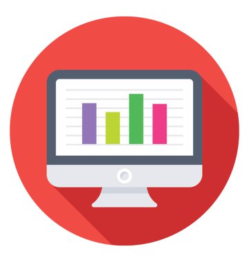 analitik düz vektör simgesi
