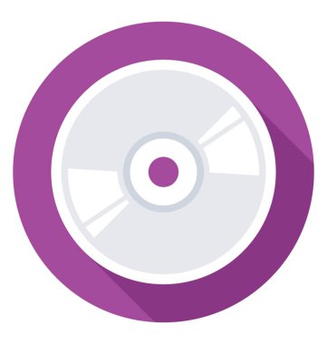 CD düz vektör simgesi