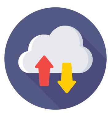 bulut hesaplama vektörü simgesi