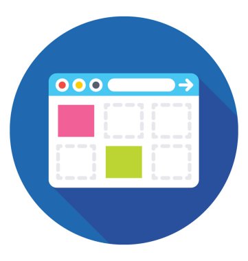 Tel çerçeve düz vektör simgesi