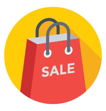 satış düz vektör simgesi