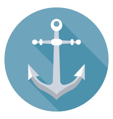 anchor düz vektör simgesi