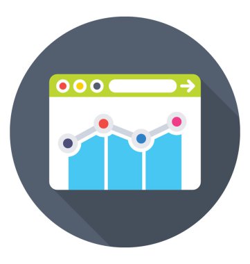 Web Analytics vektör simgesi 