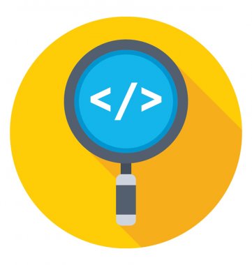  Düz vektör simgesi kodlanıyor