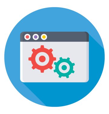 Web geliştirme vektör simgesi 