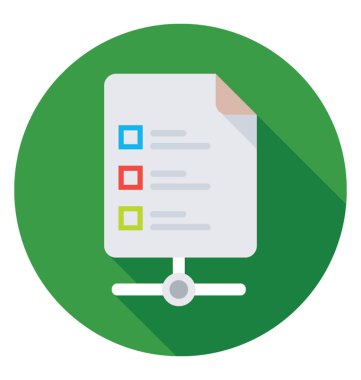 Sunucu belge vektör simgesi