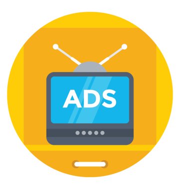 TV reklamları vektör simgesi