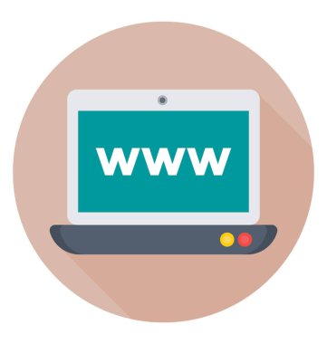 Www düz vektör simgesi