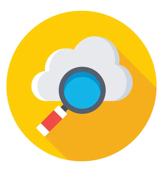 Search Cloud Vector Icon — Stock Vector