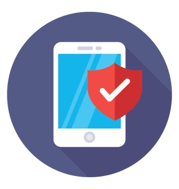 güvenlik düz vektör simgesi