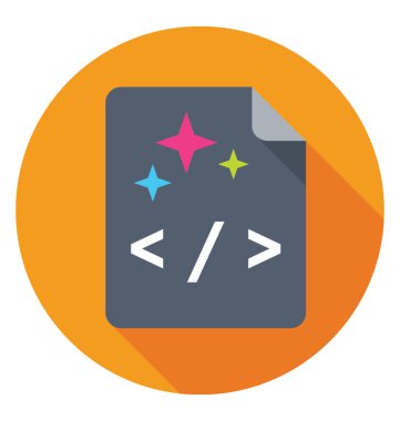 Düz vektör simgesi kodlanıyor