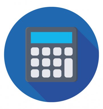 hesap makinesi düz vektör simgesi