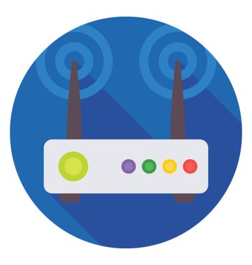 Modem düz vektör simgesi