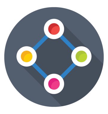 ağ düz vektör simgesi