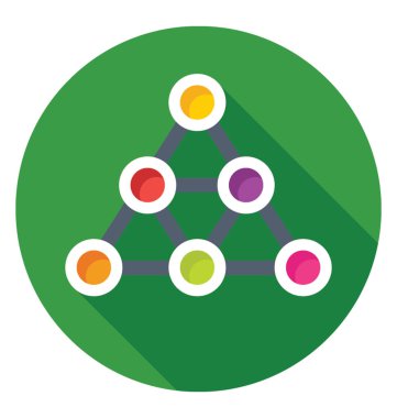 ağ düz vektör simgesi