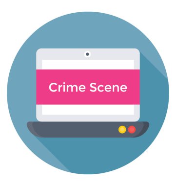 Suç mahalli vektör simgesi