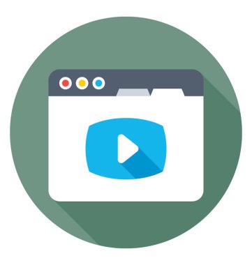 Akış düz vektör simgesi