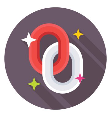 bağlantı düz vektör simgesi