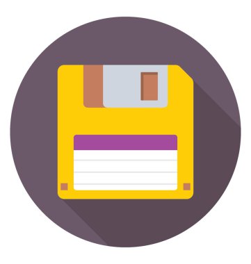 Disket düz vektör simgesi