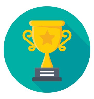 Trophy Düz Vektör Simgesi 
