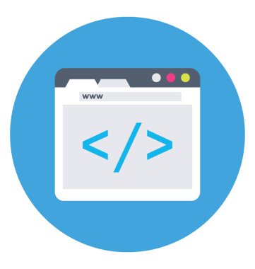 Düz vektör simgesi kodlanıyor