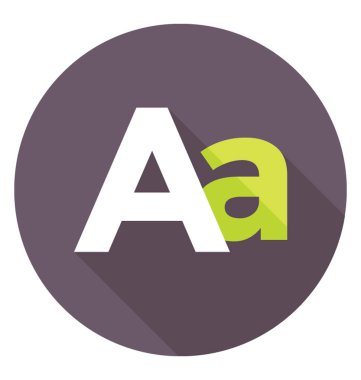 Yazı tipi düz vektör simgesi