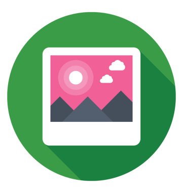 Manzara düz vektör simgesi 