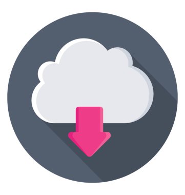 bulut indirme vektörü simgesi