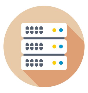 Sunucu Düz Vektör Simgesi