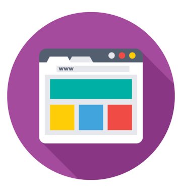 Web şablonu vektör simgesi