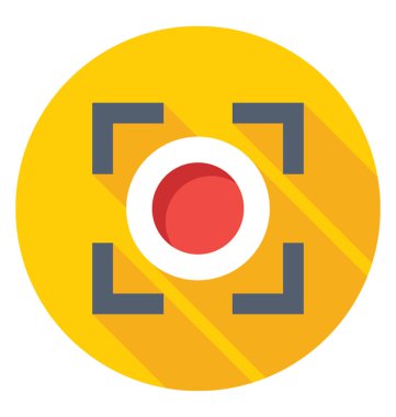 Odak düz vektör simgesi