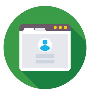 Oturum açma düz vektör simgesi