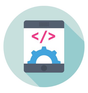 Mobil geliştirme vektör simgesi