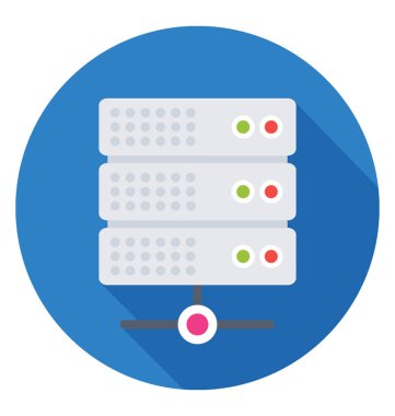 Sunucu Düz Vektör Simgesi