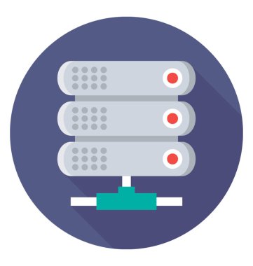 Sunucu Düz Vektör Simgesi