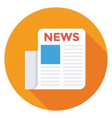 haber düz vektör simgesi