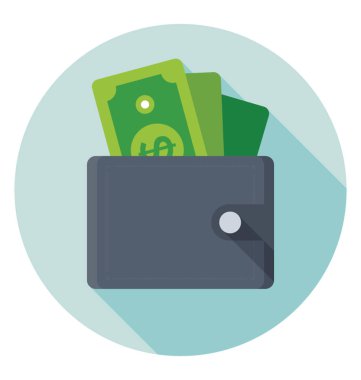 Cüzdan Düz Vektör Simgesi